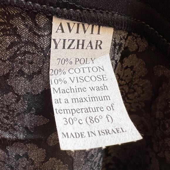 NWT Avivit Yizhar Peter Pan Dress Set of 2 Women's One Size Black Gray Print - Picture 5 of 6